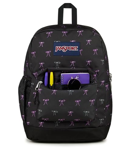JanSport Cross Town Plus Backpack - Large Main Compartment, Side Water Bottle Pocket, 15-Inch Padded Laptop Sleeve - Bad Bows - color: Bad Bows