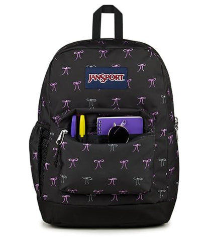 JanSport Cross Town Plus Backpack - Large Main Compartment, Side Water Bottle Pocket, 15-Inch Padded Laptop Sleeve - Bad Bows - color: Bad Bows