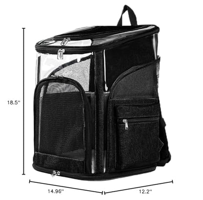 Cat Carriers Dog Carrier Pet for Small Medium Cats Dogs Puppies up to 25 Lbs, TSA Airline Approved Soft Sided, Collapsible Travel Puppy - Black Grey (M: 13" LX11.4 WX17.3 H, Black) - color: Black, size: M: 13"LX11.4"WX17.3"H