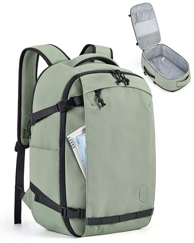 BAGSMART Travel Backpack Women, 17.3 Inch Carry On Backpack Flight Approved, TSA Approved Personal Item Travel Bag, Water Resistant Weekender Bag Luggage Daypack, Pistachio - color: Pistachio, size: 17.3 Inch
