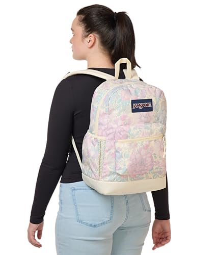 JanSport Cross Town Plus Backpack - Large Main Compartment, Side Water Bottle Pocket, 15-Inch Padded Laptop Sleeve - Faded Tapestry - color: Faded Tapestry