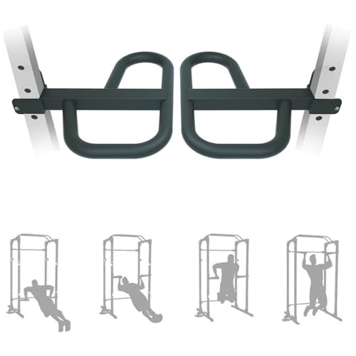 Dip Bar Attachment for 2"x2" Squat Rack, Heavy Duty Power Rack Attachment with 5/8" or 1" Hole - color: For 2" x 2" Power Rack with Multi Grips
