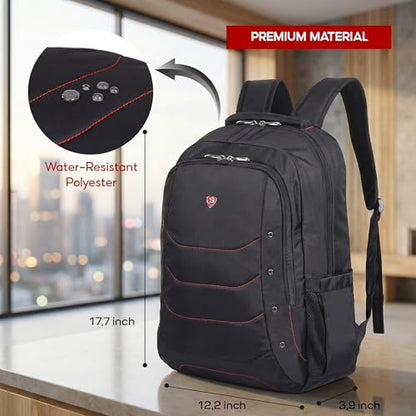 SAKOS Brisk 15.6 inch Laptop Backpack, Professional Travel Backpack Carry on Flight - TSA Approved, Water Repellent Laptop Backpack for Men & Women, College Backpack with Laptop Compartment - Black - color: 1. Brisk - Black