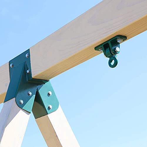 BETOOLL Heavy Duty Swing Hanger for Kids Playground Indoor Outdoor with Mounting Hardware Provided, Set of 8 - color: Green 8pcs