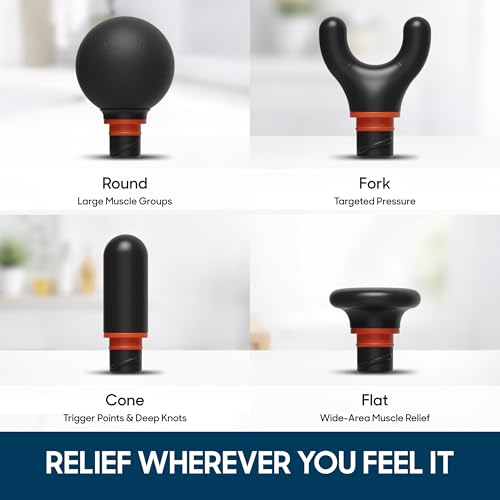 Sharper Image Powerboost Move Aero [New 2026 Version] Mini Deep Tissue Percussion Massage Gun| Muscle Recovery & Pain Relief Massage Tool| Full Body Back & Shoulder Massager| Travel Gift for Men Women - color: Metallic Navy