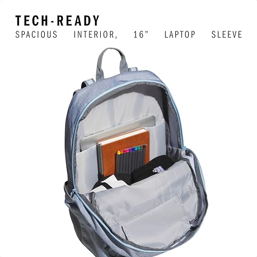 adidas Excel 7 School Backpack for Laptop, Gym and Travel, 34L, Twill Grey/Clear Sky Blue/Grey/7, OSFA - color: Twill Grey/Clear Sky Blue/Grey/7, size: One Size