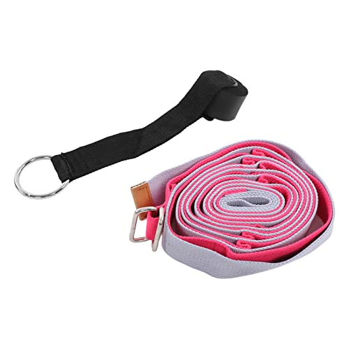 Yoga Stretching Strap, Yoga Strap for Flexibility and Balance, 3.1m Oxford Cloth Leg Stretcher with Foam - Covered Snap Ring, for Dance Gymnastics Physical Therapy and - color: Red