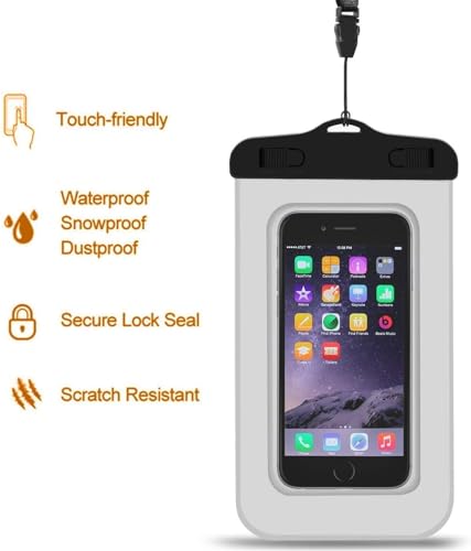 Unigear Dry Bag Waterproof, 2L/5L/10L/20L/30L/40L Floating and Lightweight Bags for Kayaking, Boating, Fishing, Swimming and Camping with Waterproof Phone Case - color: Pale Yellow, size: 2L