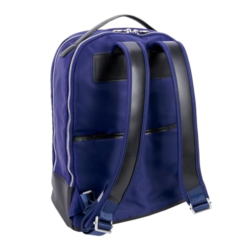 McKlein Parker, 15" Backpack Laptop Briefcase, Laptop & Tablet, Travel Business Backpack & Cross-Body, Dual Compartment Laptop/Computer & Tablet Backpack Bag Case - color: Navy