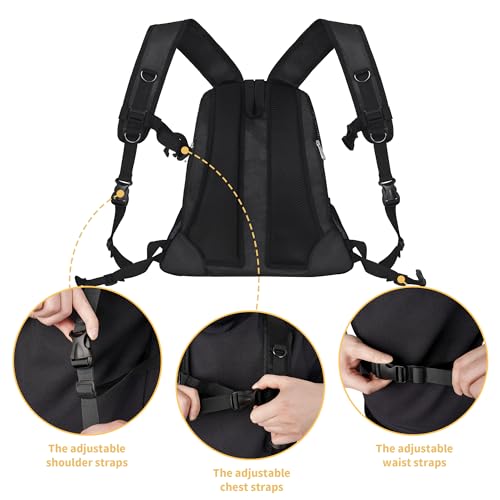 WOYYHO Pet Dog Carrier Backpack Small Dog Front Backpack Ventilated Mesh Dog Travel Back Pack with Safety Belt for Travel Hiking Cycling Outdoor Use (S (2-4.5 lbs), Black) - color: Black