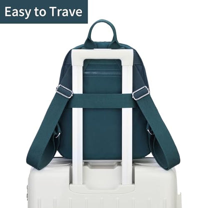Tanweibago Mini Nylon Women Backpacks,11L Small Ladies backpacks Casual Lightweight Women Shopping Travel Daypack (Teal) - color: Teal