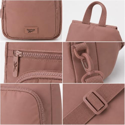 Reebok Unisex Crossbody Bag - Convertible Compact Durable Cross Body Bag for Women and Men - Gym and Travel Essentials, Size One Size, Cosmos Choco Malt - color: Cosmos Choco Malt