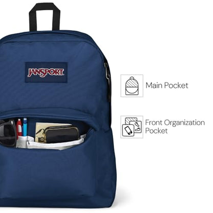 JanSport SuperBreak Plus Backpack with Padded 15-inch Laptop Sleeve and Integrated Bottle Pocket - Spacious and Durable Daypack for Work and Travel - Faded Sage - color: Faded Sage