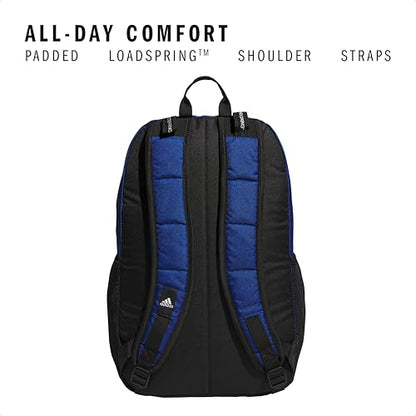adidas Excel 7 School Backpack for Laptop, Gym and Travel, 34L, Bold Twill Bright Royal- Legend Ink/Black/Silver Metallic/7, OSFA - color: Bold Twill Bright Royal- Legend Ink/Black/Silver Metallic/7, size: One Size