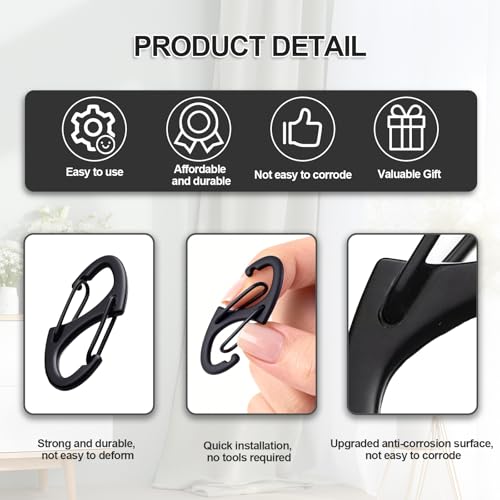 Zipper Lock Clips Anti Theft Buckle Durable Dual Opening Safety Zipper Pull Replacement - style: 12 PCS