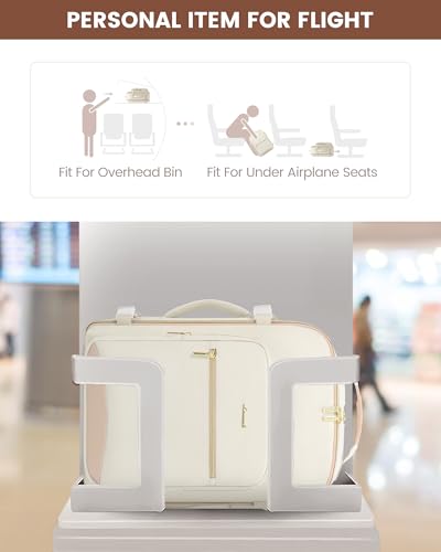 LOVEVOOK 50L Travel Backpack Flight Approved Carry on Backpack,3 Packing Cubes,Waterproof Personal Item Travel Bag,TSA Carry on Luggage Suitcase Travel Essentials,Gifts for Women & Men,fits 18" Laptop - color: Beige-flesh Beige, size: X-Large-50L-4Pcs