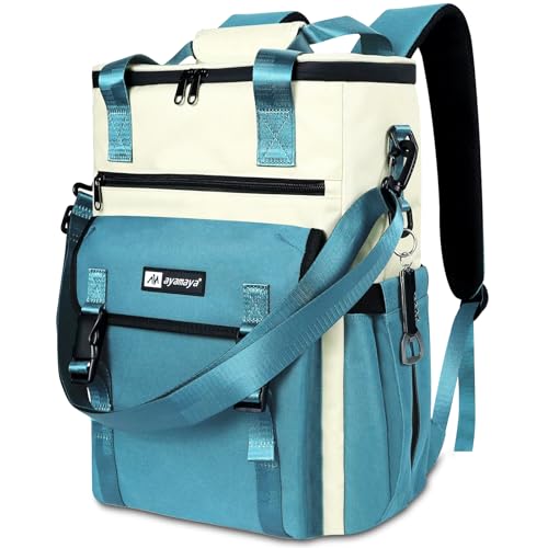 Backpack Cooler for Women, AYAMAYA Stylish 35 Cans Leakproof Soft Cooler Backpack, Waterproof Insulated Lunchbox Shoulder Bag Keeps Cold for Up to 18 Hours for Camping, Beach, Work, Picnic, Travel - color: Blue