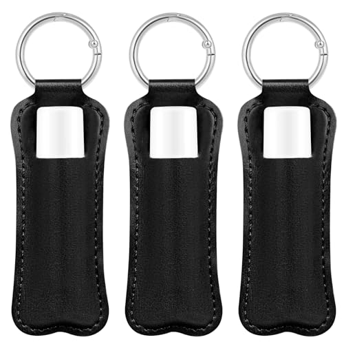WK IEASON Lip Balm Holder for Chapstick Lipstick Sleeve Keychain,Small Christmas Gifts Stocking Stuffers for Teen Girls Women - color: 3 Pcs-set a