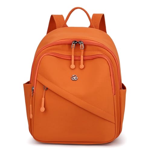 YANAER Mini Backpack Purse for Women Small Nylon Cute Light Weight Fashion Daypack for Work Travel Daily Backpack (Orange) - color: Orange