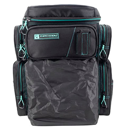 Evolution Fishing Drift Series Tackle Backpack, Outdoor Rucksack w/ 6 Fishing Tackle Trays, Heavy Duty - color: Seafoam, size: 3600