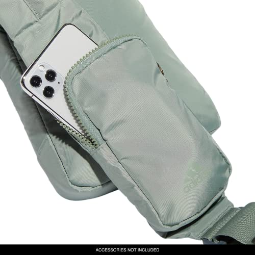 adidas Essentials Sling Small Crossbody Bag for Women and Men (5L), Silver Green/Gilver/2.0, One Size - color: Silver Green/Gilver/2.0