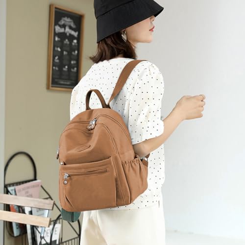 Mini Backpack Purse for Women, Stylish Daypack Shoulder Bag, Small Lightweight Daypack for Work Travle College (A- Coffee) - color: A- Coffee