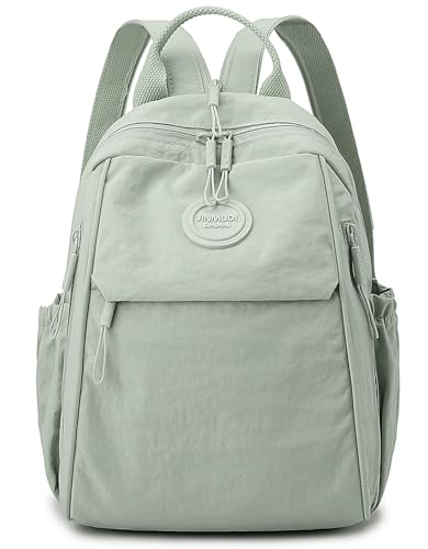 Mini Backpack for Women Nylon Small Backpack Purse Crossbody Sling Bag Convertible Backpack Casual Shopping Daypack (Light Green) - color: Light Green