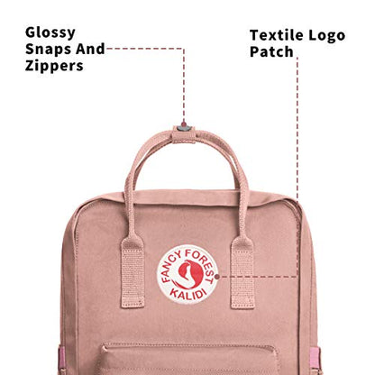 KALIDI Casual Laptop Backpack 15 Inches Square Daypack Totepack Travel Bag - color: Pink