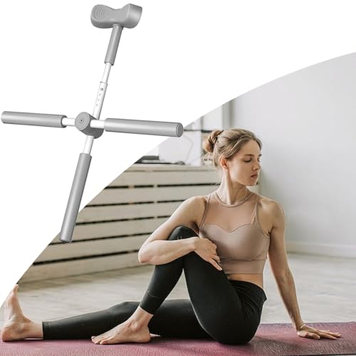 Back Stretcher Stick, Full Frame Mobility Pole, Range Control Using Support Bar, Controlled Movement Conditioning Device, Rehab Pole with T Shape, Training Gear for Sports Studios - color: Gray