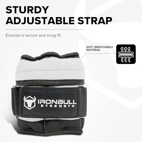 Adjustable Ankle Weights (10lbs/Pair) - Weighted Ankle Weight for Walking, Gym and Exercise - 2, 4, 6, 8, 10 LB Leg Weight Set with Straps for Women and Men - 1-5 lbs Each Ankle Adjustable for Weight Lifting - color: White