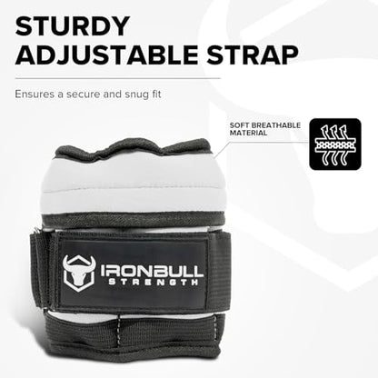 Adjustable Ankle Weights (10lbs/Pair) - Weighted Ankle Weight for Walking, Gym and Exercise - 2, 4, 6, 8, 10 LB Leg Weight Set with Straps for Women and Men - 1-5 lbs Each Ankle Adjustable for Weight Lifting - color: White