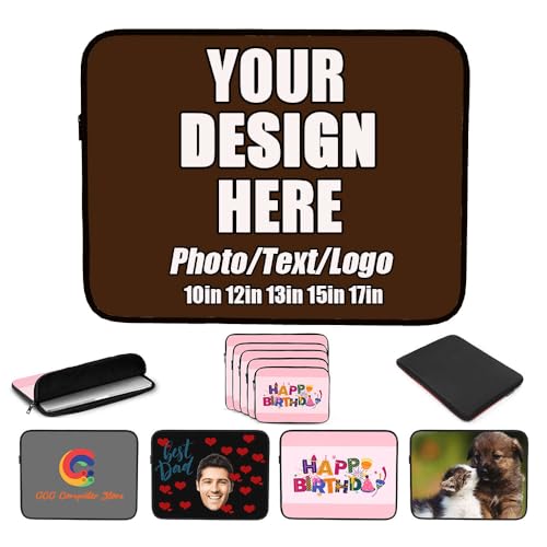 Personalized Protective Case for Laptop Notebook Tablet, Shockproof Laptop Bags with Logo Custom, 1-500 Pcs Laptop Sleeves Wholesale Personalized Laptop Cases for Business, Darkbrown, 15" - color: DarkBrown, size: 15"