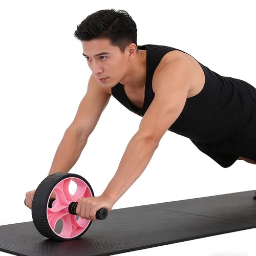 Outanaya Ab Roller Abdominal Wheel Core Training Fitness Equipment Lightweight Portable Exercise Wheel for Home Workout 9.84X6.81X1.69 Inches Build Abs Burn Calories