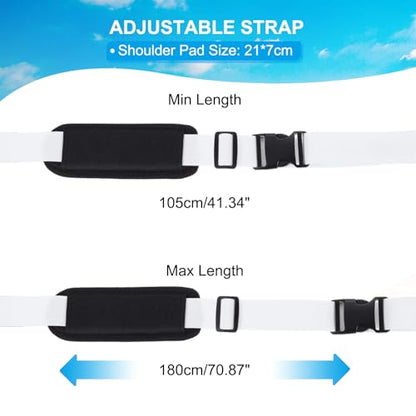 PATIKIL Carrying Beach Chair Straps, Adjustable Beach Chair Straps Shoulder Carrying Straps for Folding Chair Backpack, White - color: White
