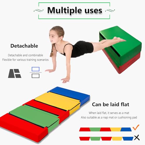 4-in-1 Foam Plyometric Box – Stackable Soft Plyometric Jump Box Set，Height Adjustable Plyometric Box Platform | plyometric box set Non-Slip PVC Cover, Easy to Clean, Stable Design(Size:90*60*90*30cm)