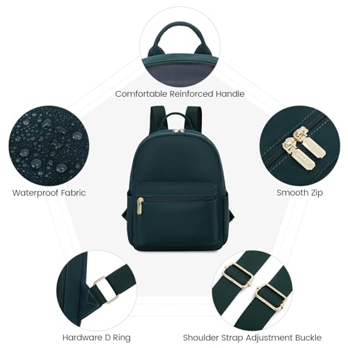LOVEVOOK Backpack for Women Light Weight Waterproof Backpack Purses Daily Backpack… | Light Weight - color: Dark Green
