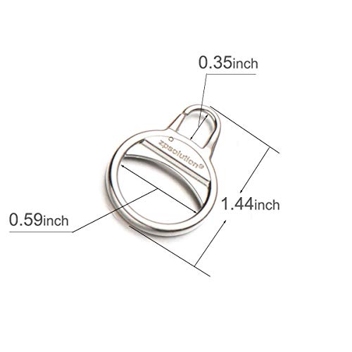 Zpsolution Ring Zipper Pull Replacement - Perfect for People with Arthritis or Limited Hand Dexterity - Zipper Tab Repair for Boots Jackets Coats Shoes Backpack Luggage Suitcase - color: 2 black and 2 sliver