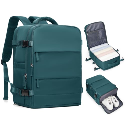 coofay Travel Backpack Carry on Flight Approved Mochila De Viaje Carry on Backpack for Airplanes Spirit Airlines Personal Item Travel Bag Traveling Backpack for Women Men Travel Essentials - color: A-peacock Blue, size: Small