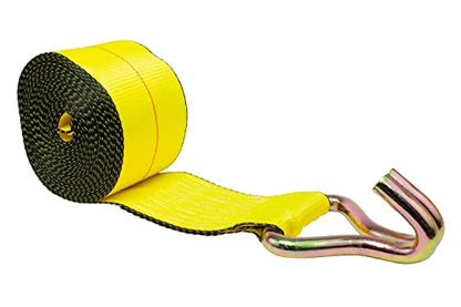 Mytee Products (12 Pack) 3" x 30' Winch Straps w/Wire Hook, WLL 5000 Flatbed Tie Down Strap - color: 12 - Pack, size: 3" x 30'