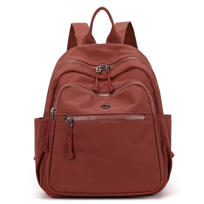 Backpack Purse for Women Ladies Nylon Bag Casual Daypack Travel Shopping Pack (B Style Wine Red) - color: B Style Wine Red