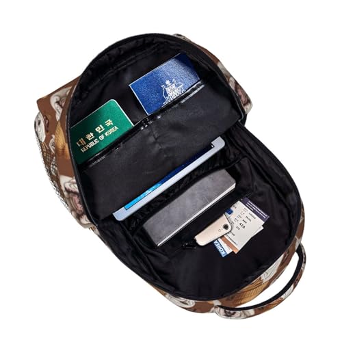 Laptop Backpack Funny English Bulldog Art, Water Resistant Office Commuter Daypack with Inner Pocket for Business and Travel - color: Pattern (742)
