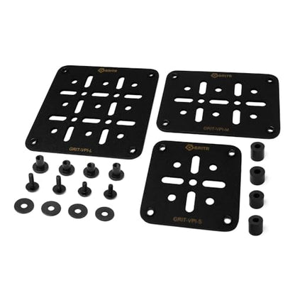 GRITR Kydex Hook & Loop Multi-Size Panel Package for Holsters, EDC Organizers for Military Gear & Tactical Equipment, Rigid Hook and Loop Panel Backpack Inserts