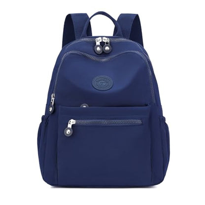 Tanweibago Mini Nylon Women Backpacks,11L Small Ladies backpacks Casual Lightweight Women Shopping Travel Daypack (Dark Blue) - color: Dark Blue