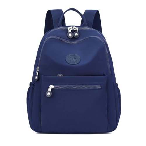 Tanweibago Mini Nylon Women Backpacks,11L Small Ladies backpacks Casual Lightweight Women Shopping Travel Daypack (Dark Blue) - color: Dark Blue