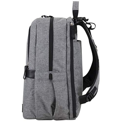 BODHI The Baby Athleisure Tech Diaper Bag Backpack with removable changing pad, Unisex, for Moms and Dads - Medium Gray Chambray - color: Gray Chambray