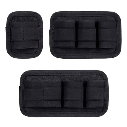 3 Piece EDC Elastic Bag Insert Pouch Panel Hook Backed Accessories Holder, Tactical Backpack Insert Modular Organizers and Storage Pouch - color: Black