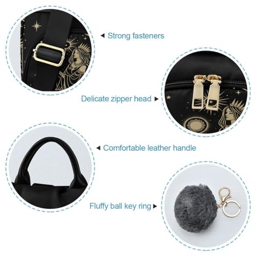 ALAZA Sacral Night Woman Witch on Moon Star Trips Hiking Camping Rucksack Pack for Women - color: Multi 1