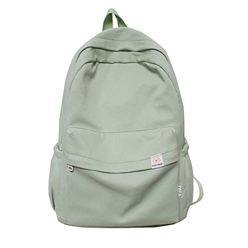 YFGBCX Cute Aesthetic Backpack for Women Solid Color Backpacks Lightweight Classic Backpack for Women Laptop Backpacks - color: Green