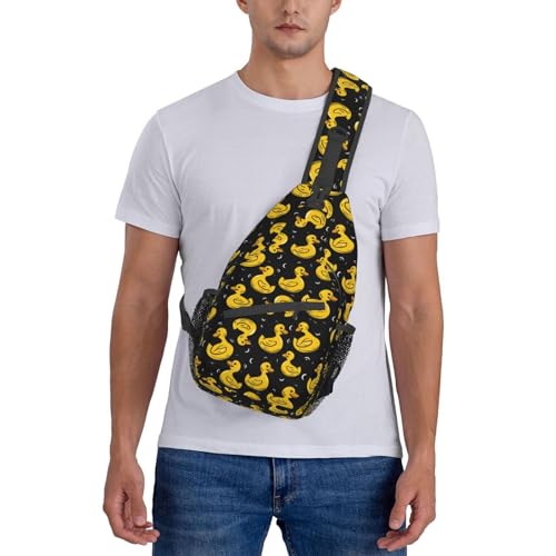 Yellow Rubber Ducks Cartoon Ducks Sling Backpack Hiking Backpack Crossbody Bag Sports Lightweight And waterproof Chest Bag Shoulder Bag For Women Men - color: 4