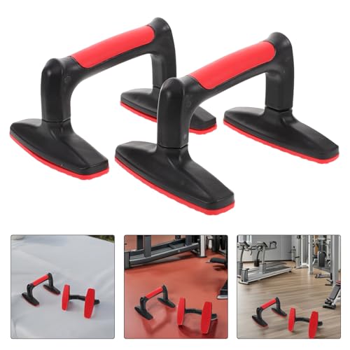 Cabilock 2pcs Push up Bars Strength Training Parallel Bars Non-slip Plastic Push up Handles for Home Gym Exercise Floor Workout Fitness Equipment